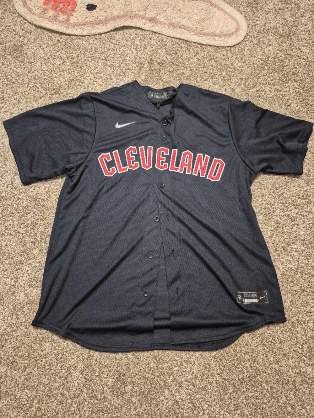 Nike Authentic Cleveland Guardians Baseball Alternate Jersey Navy